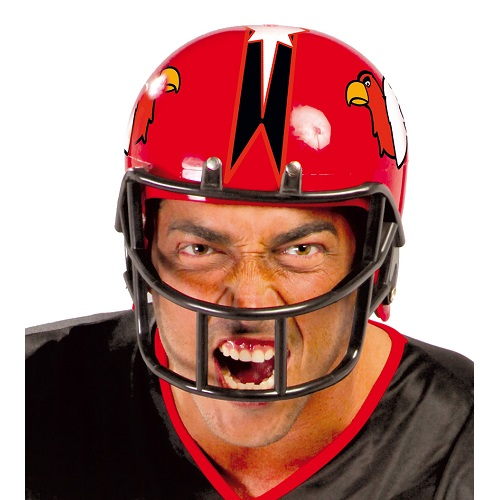 American football helm rood