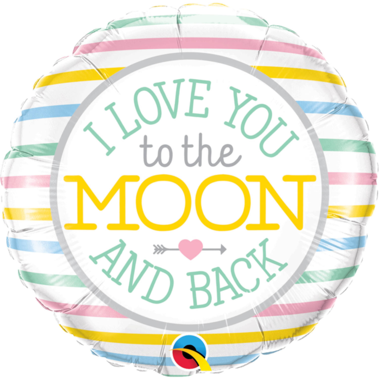 Folieballon I love you to the moon and back 46cm