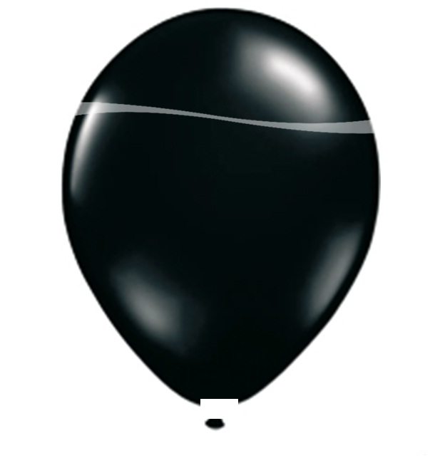 Ballonnen zwart standaard 100 stuks