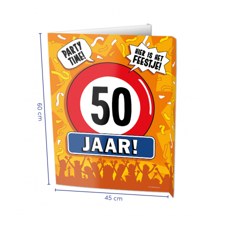 Window sign 50 jaar