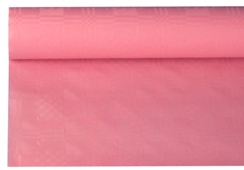 Tafelkleed damast licht roze 8m