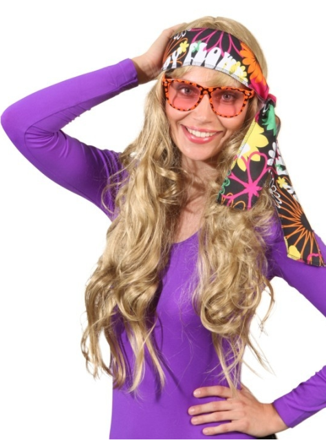 Begraafplaats alleen Voorstad Hoofdband hippie flower power