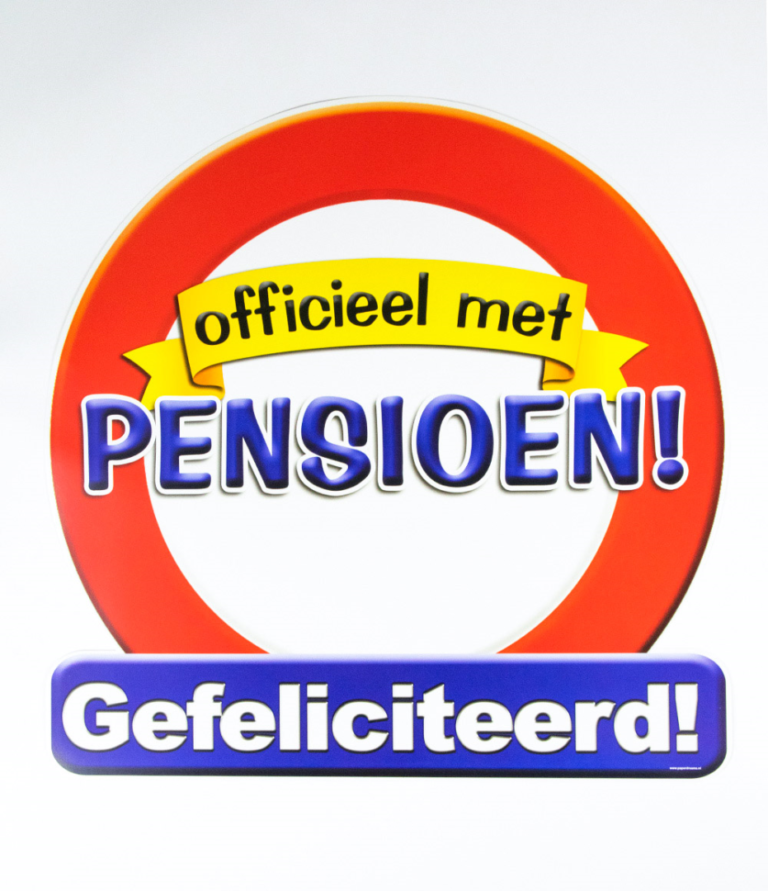 Verkeersbord huldeschild pensioen