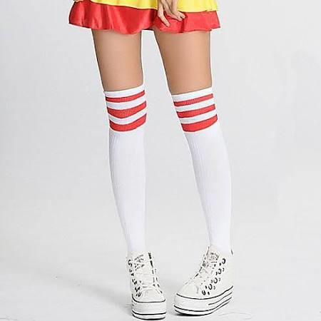 Cheerleader sokken wit rood