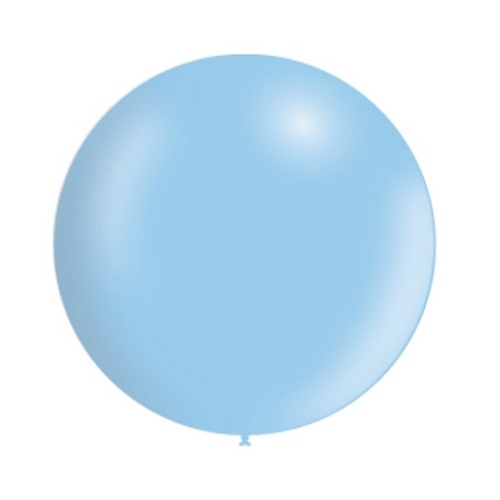 Ballon rond 50cm pastel blauw per stuk