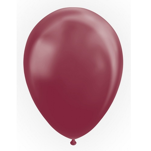 Ballonnen bordeaux metallic 10 stuks