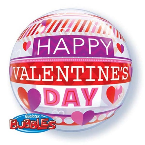 Bubbles ballon Happy Valentines day 56cm