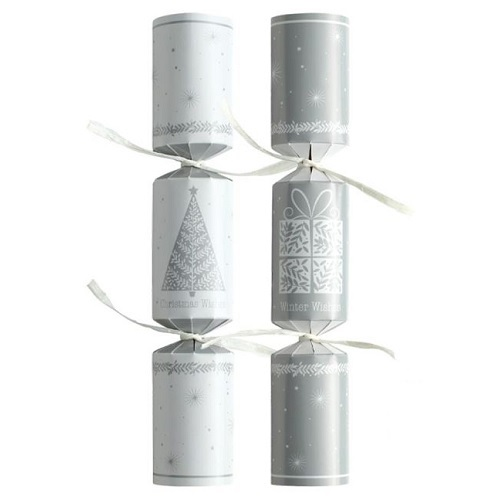 100st. Christmas Crackers White and Silver Tree 10 inch XIGDC0607