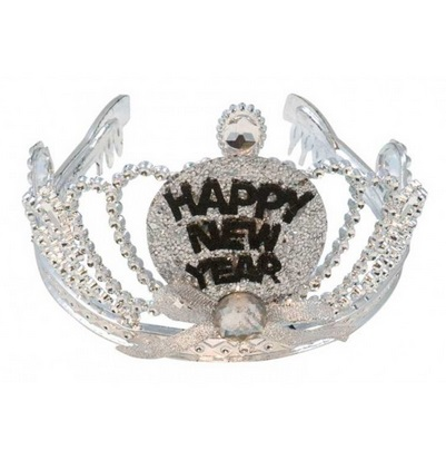 Tiara Happy new year met LED verlichting