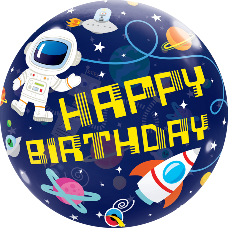 Bubbles ballon happy birthday space 56cm