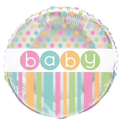 Folieballon baby pastel dots 46cm