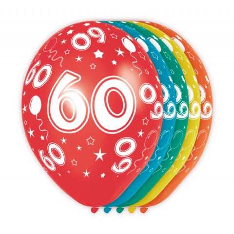 Ballonnen 60 jaar metallic