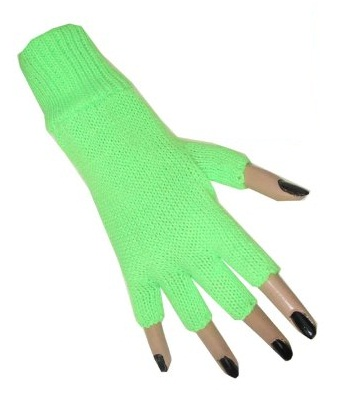 Vingerloze handschoen neon groen