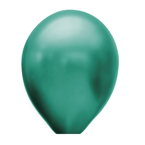 Ballonnen zeegroen metallic 10 stuks