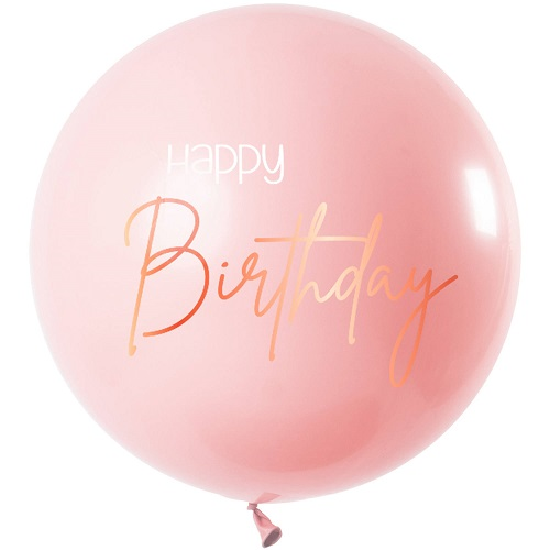 Elegant lush blush ballon happy birthday 80cm