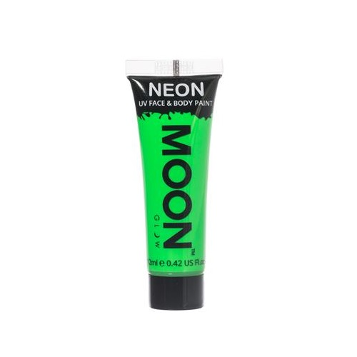 Neon UV face en bodypaint groen
