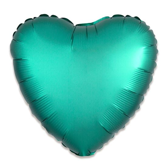 Folieballon hart satin jade 43cm