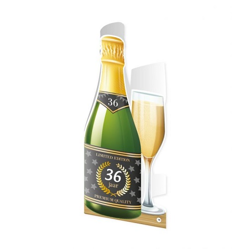 Champagne kaart 36 jaar