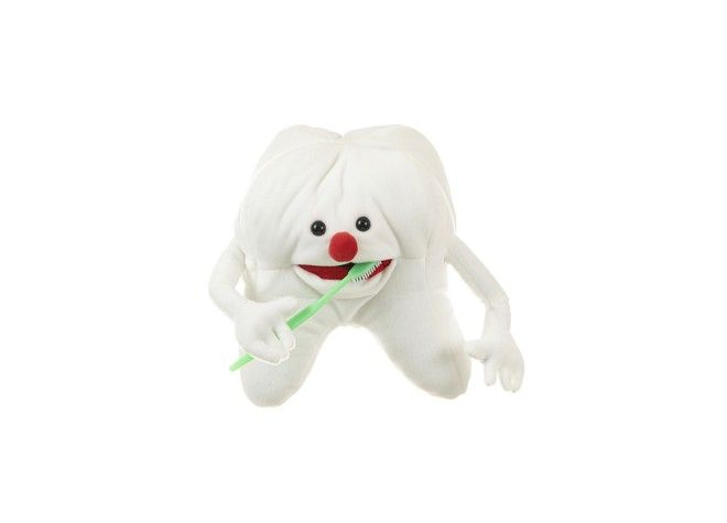Handpop 25cm Sprekende tand of kies