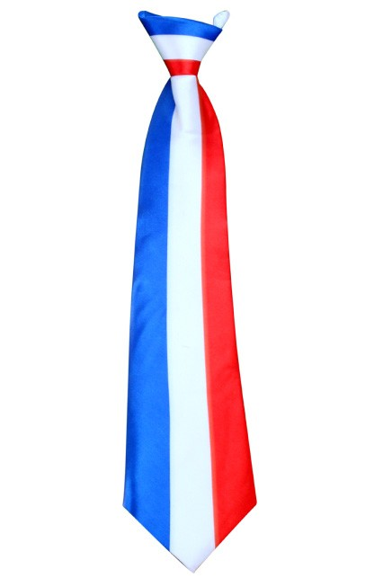 Stropdas satijn Franse vlag