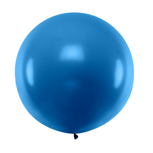 Ballon rond 50cm koningsblauw per stuk
