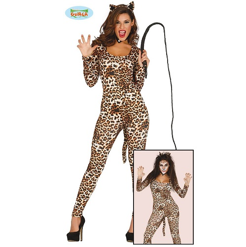 Luipaard catsuit spandex
