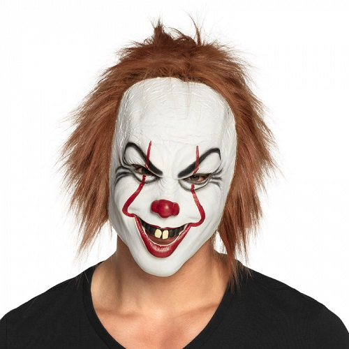 Masker clown IT latex met haar