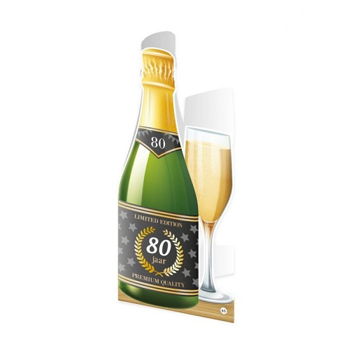 Champagne kaart 80 jaar