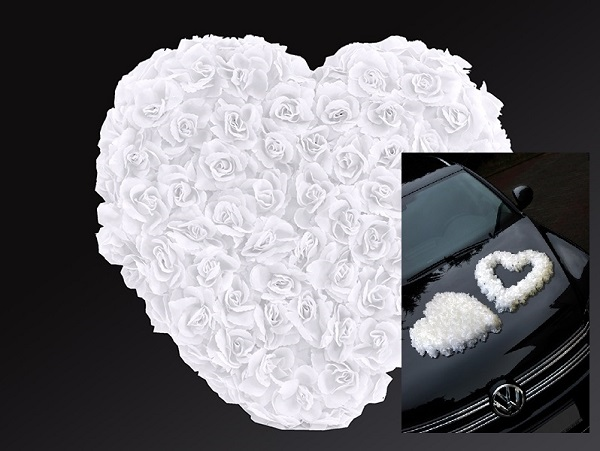 Witte rozen hart