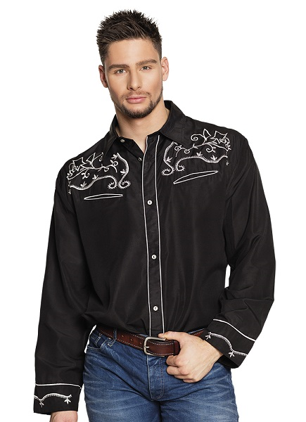 planter Marxisme Motivatie Cowboy blouse Western zwart