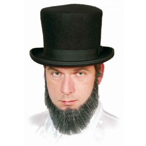 Baard echt haar type lincoln in grijs