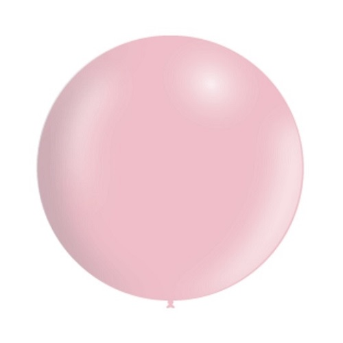 Walging lila Pelagisch Ballon rond 50cm pastel roze per stuk