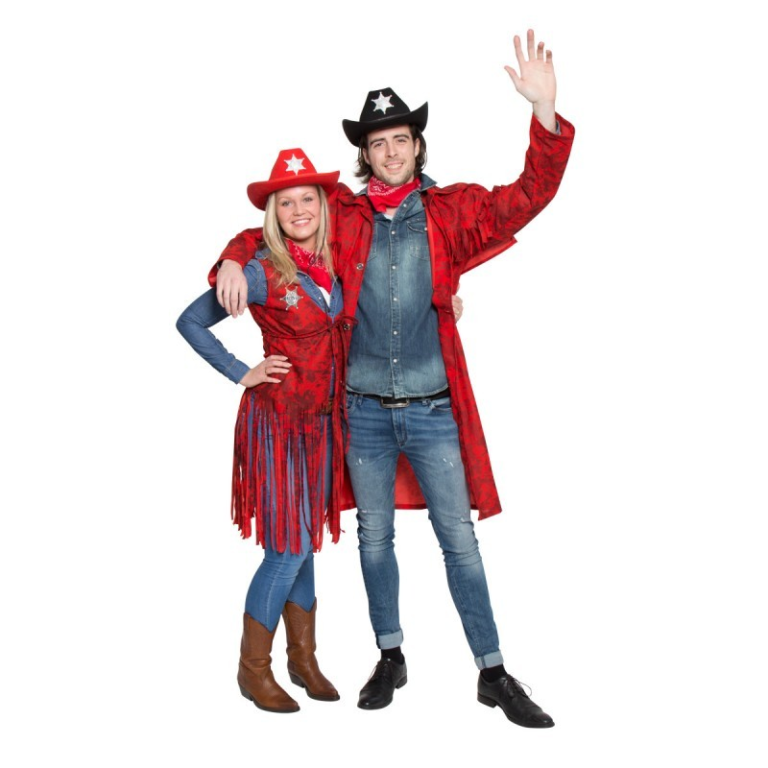 Cowboy vest rood - L/XL