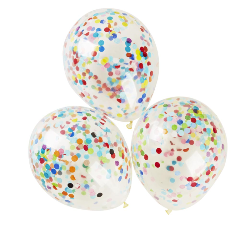 Helium ballon met confetti 40cm