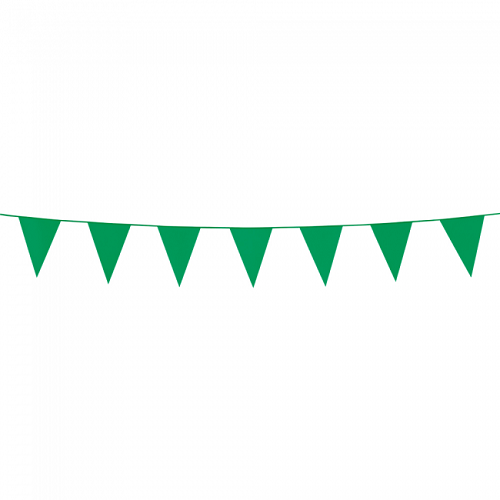 Vlaggenlijn mini groen 3m