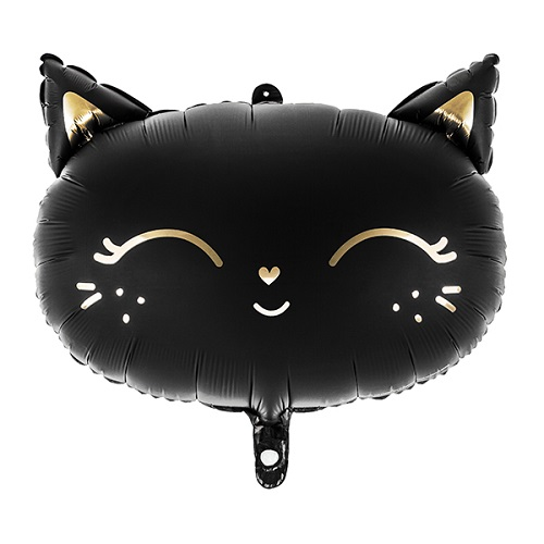 Folieballon poes zwart 48cm x 36cm