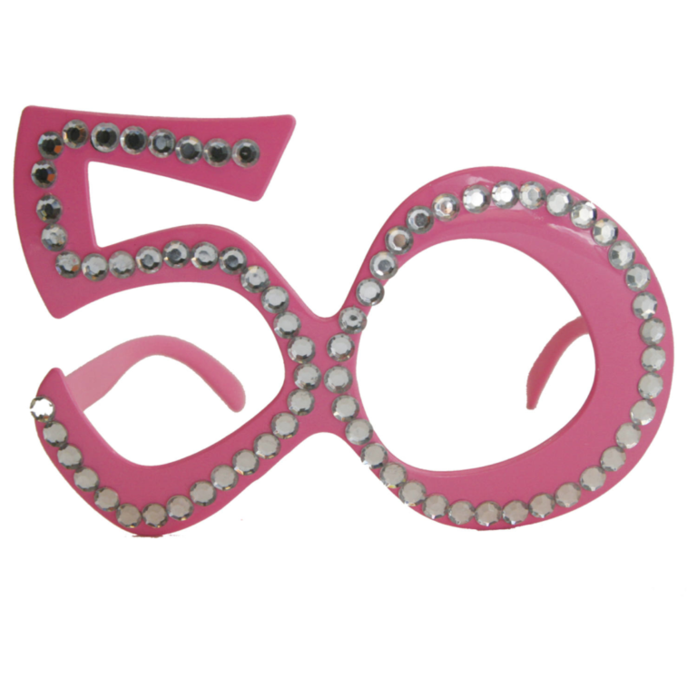 Bril 50 jaar roze