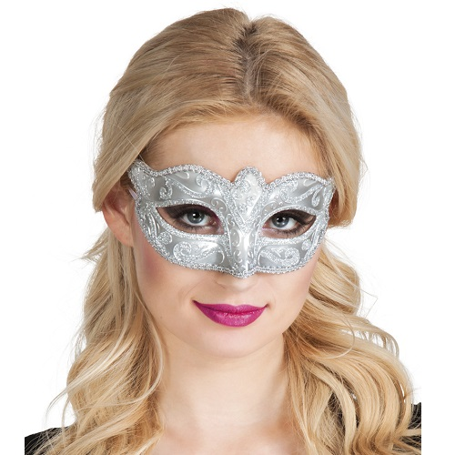 Oogmasker Felina zilver