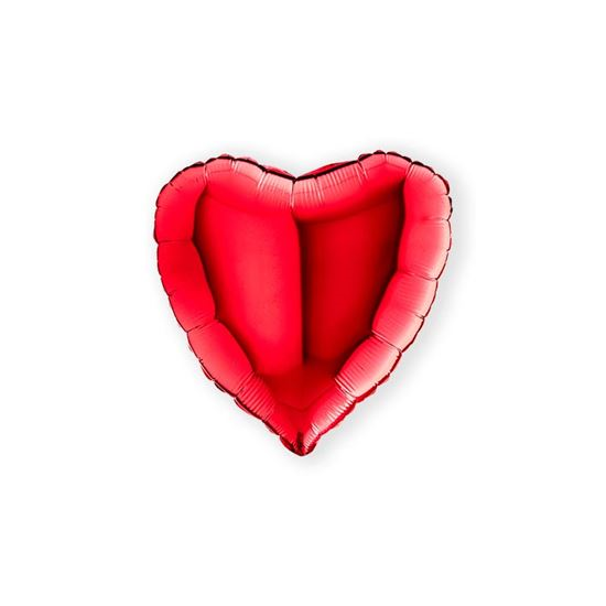 Folieballon hart rood 46cm