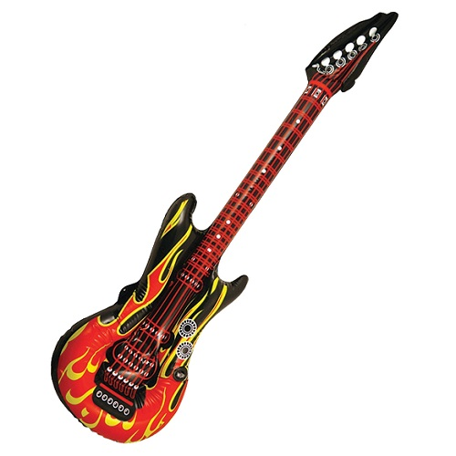 Opblaas gitaar vlammen 106cm