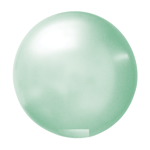 Ballon rond 50cm mint metallic per stuk