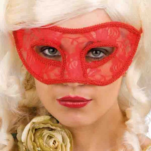 Oogmasker kant rood
