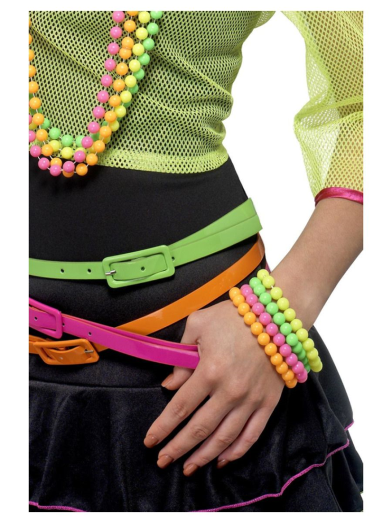 Kralenarmband neon 4st