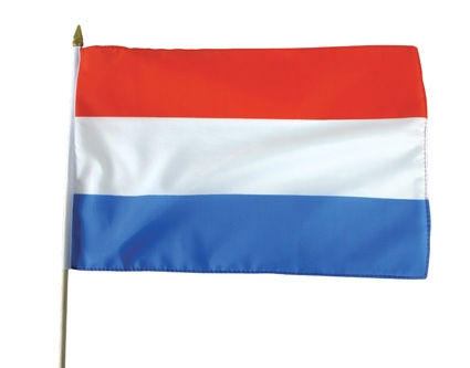 Stoffen zwaaivlag Nederland 30x45cm
