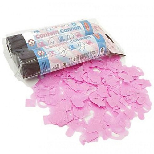 Gender reveal confetti shooters roze 2st