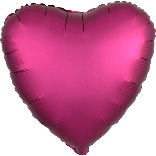 Folieballon hart satin granaatappel