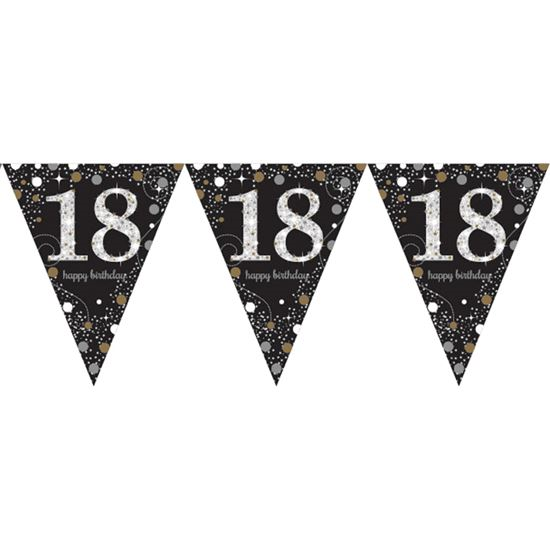 Vlaggenlijn 18 jaar sparkling gold