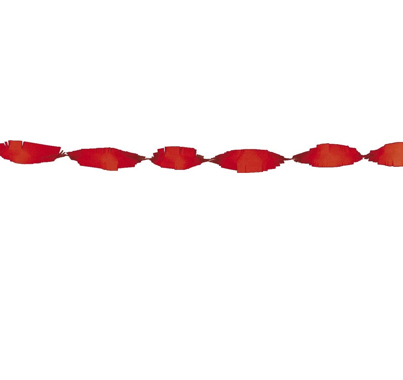 Crepe slinger rood 6 meter