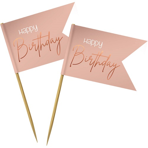Elegant lush blush cocktail prikkers Happy birthday 36st