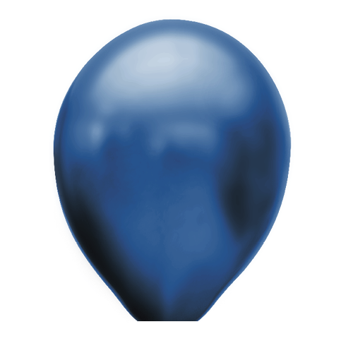 Ballonnen blauw metallic 100 stuks